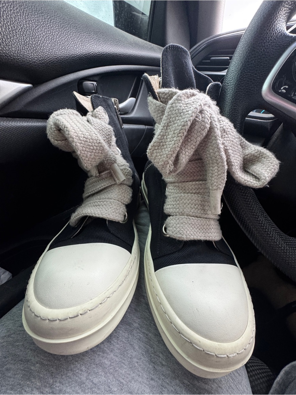 Rick Owens DRKSHDW Fogachine Megalace High Black/Milk